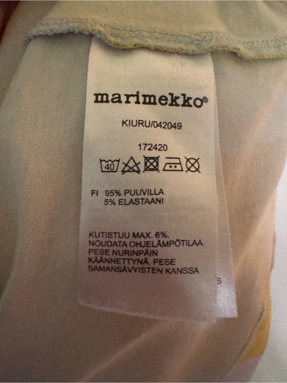 Marimekko Kivet Dot Print Mustard Yellow Long Sleeve Shift Dress L - Picture 5 of 9